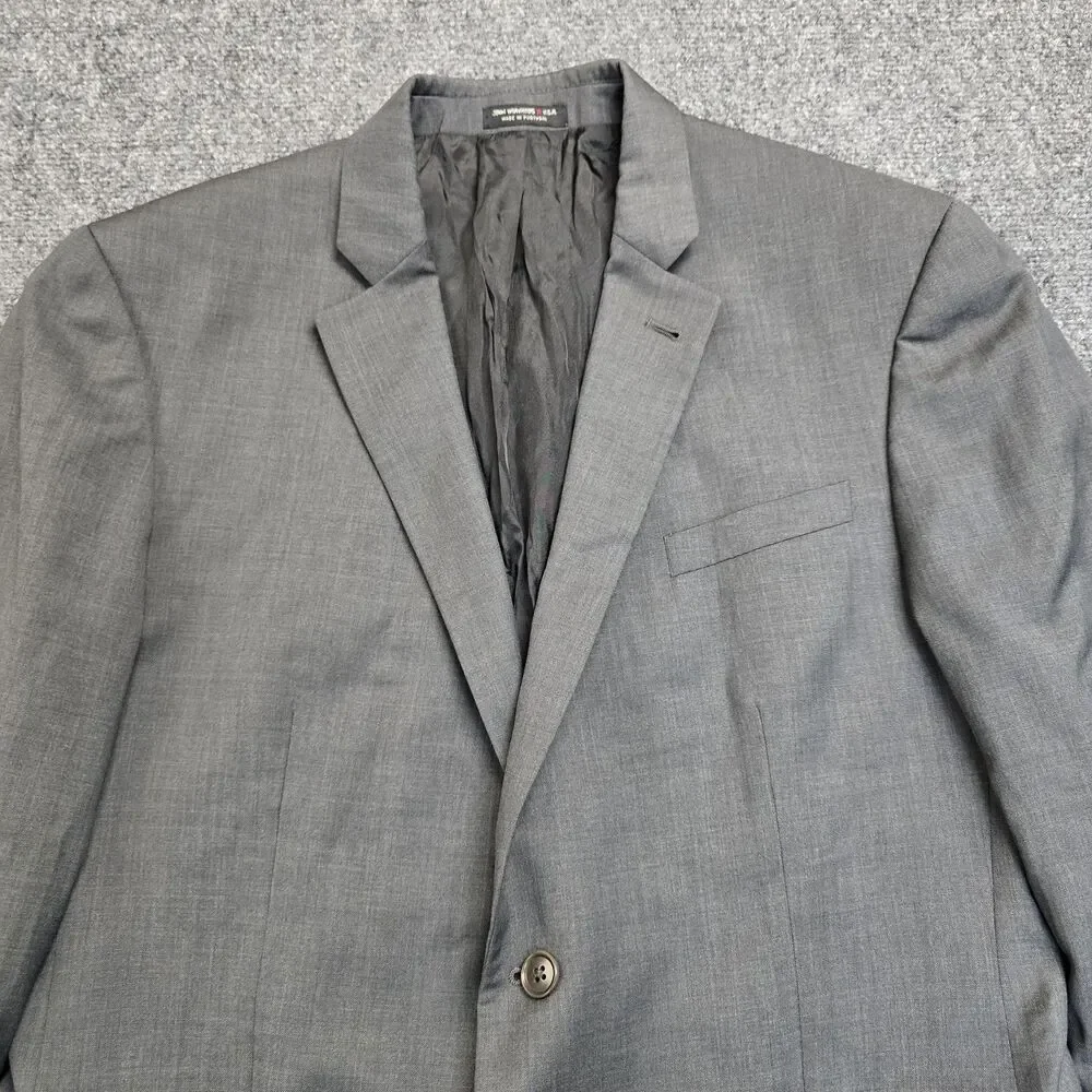 John Varvatos U.S.A. Blazer Mens 42R Grey Heathered 2-Button Sports Cost Jacket